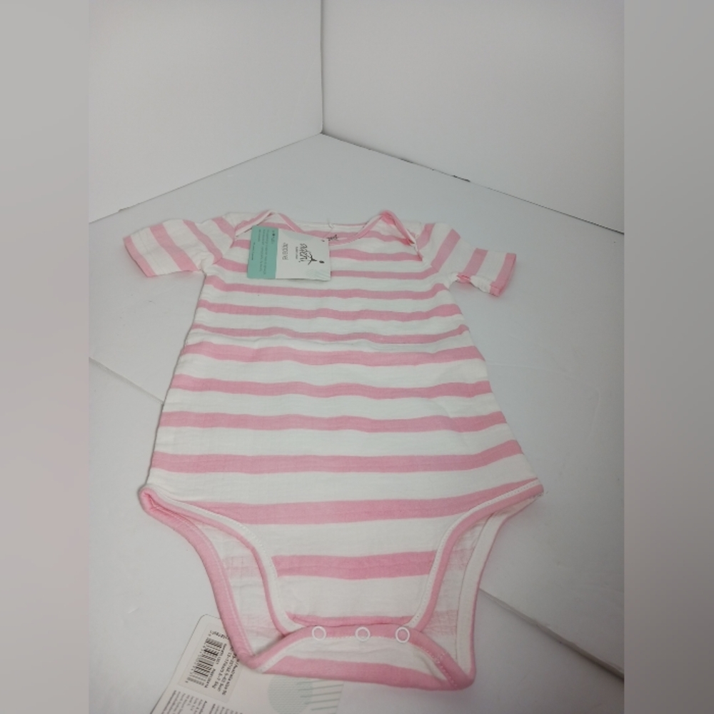 Aden by aden + anais Apperal Bodysuit Pink / White Set of 2 Baby Clothes